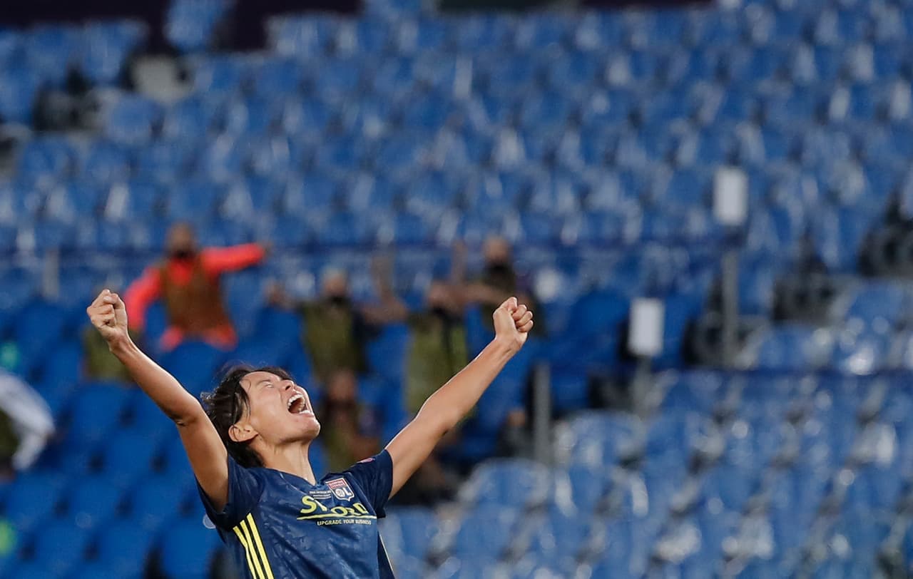 Saki Kumagai, primera japonesa en la historia en anotar gol en una final de la Champions League.