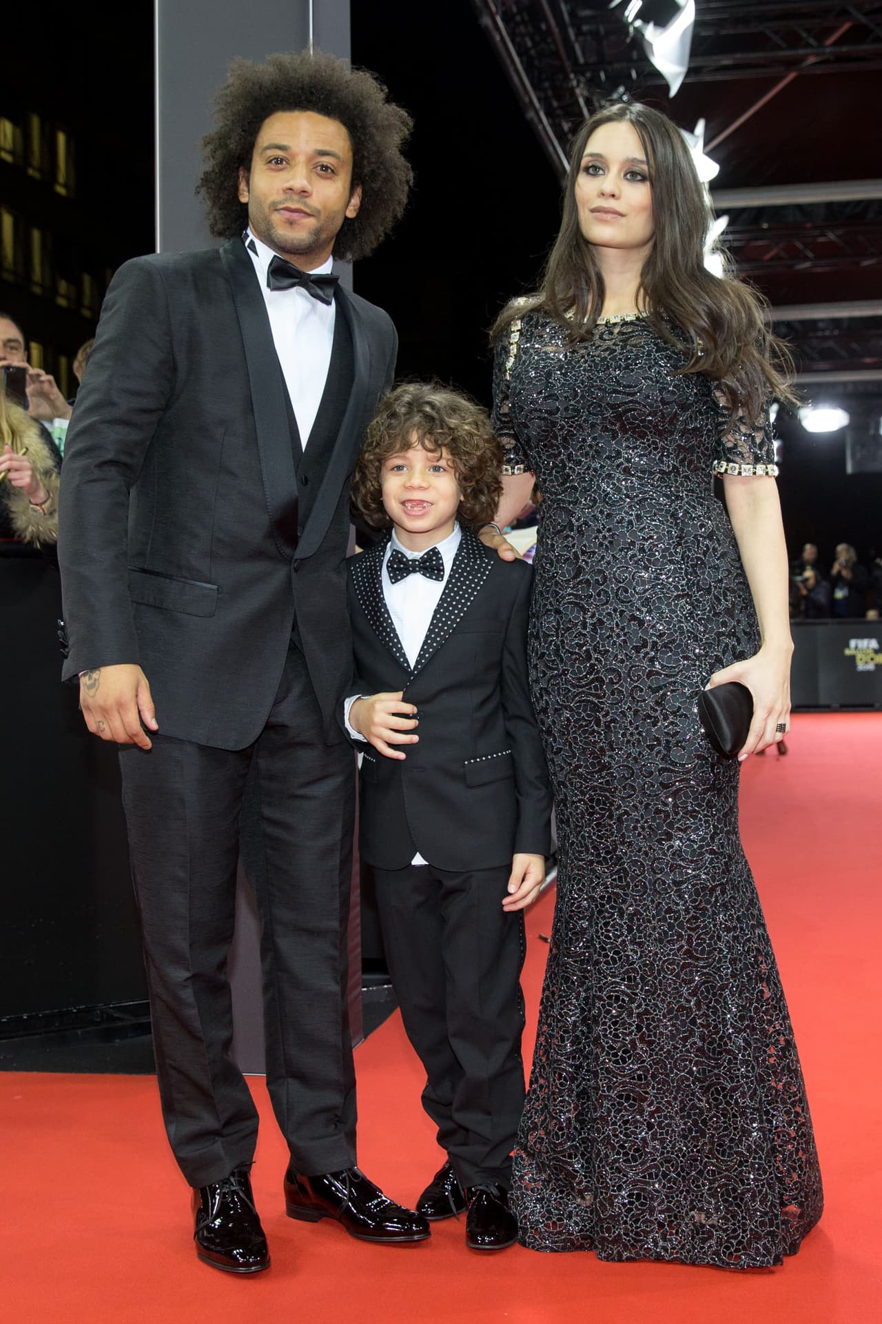 El zaguero del conjunto MErengue, Marcelo Viera, estuvo acompañado de su familia en Zurich para elegir al mejor jugador de europa.