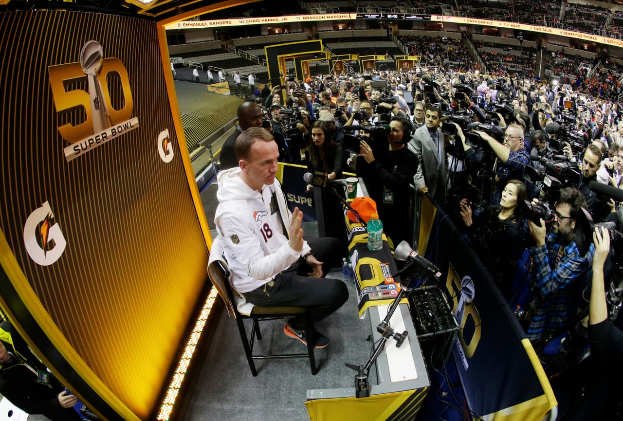 Peyton Manning fue el más esperado por la prensa internacional.