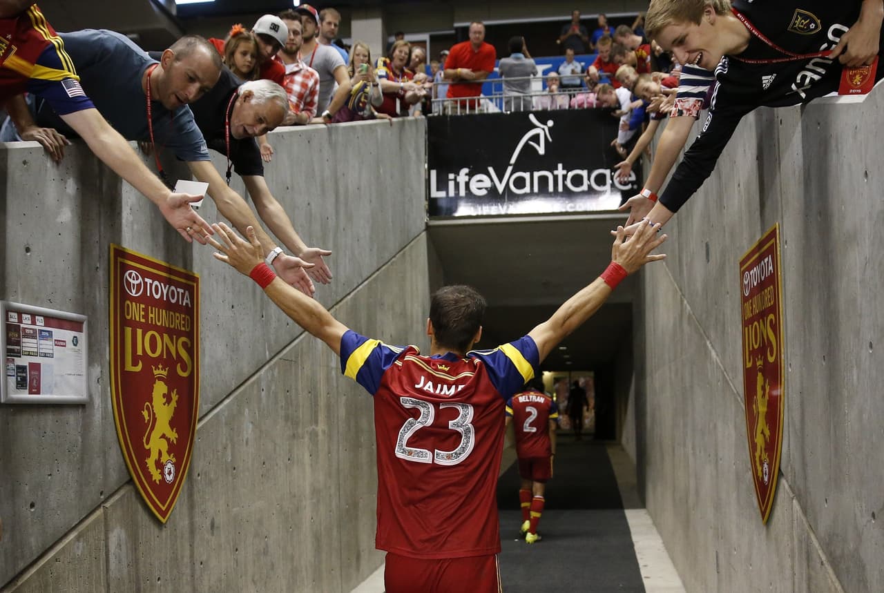 Sebastián Jaime, cada vez más querido por los hinchas del Real Salt Lake.