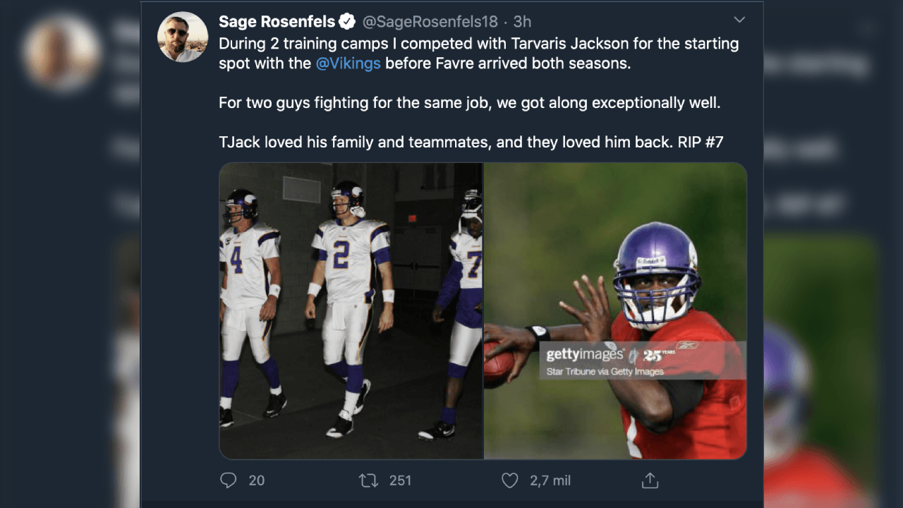 El mundo del futbol americano comprendido por la NFL, equipos de la NFL, coaches y compañeros, dan el último adiós al exquarterback.