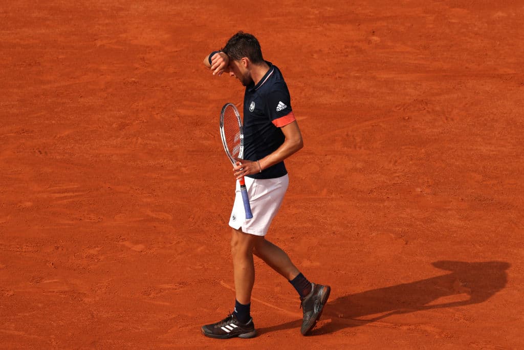 Dominc Thiem venció en cuarta ronda al japonés Kei Nishikori, en cuartos de final al germano Alexander Zverev, y en semis a una de las sorpresas del torneo, el italiano Marco Cecchinato.
