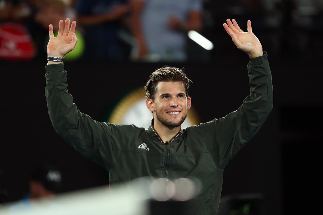 Dominic Thiem of Austria venció a Alexander Zverev en la Semifinal del Australian Open.