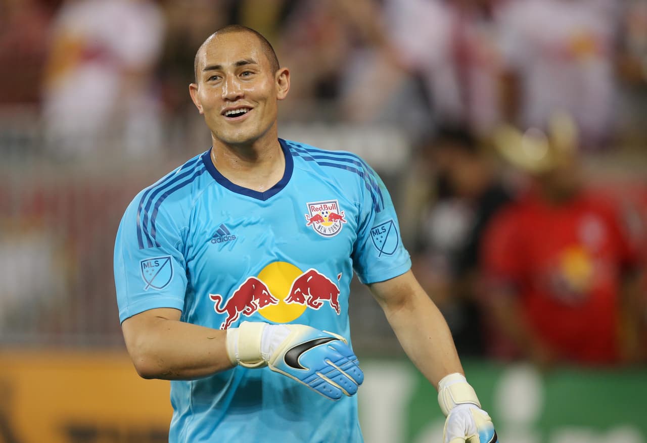 Luis Robles, el 'hombre de hierro' de los Red Bulls, que el sábado recibirán a New York City FC. El arquero -pese a la irregular campaña de su equipo en 2017- está entre los mejores de su posición en la liga. (USA Today Images)