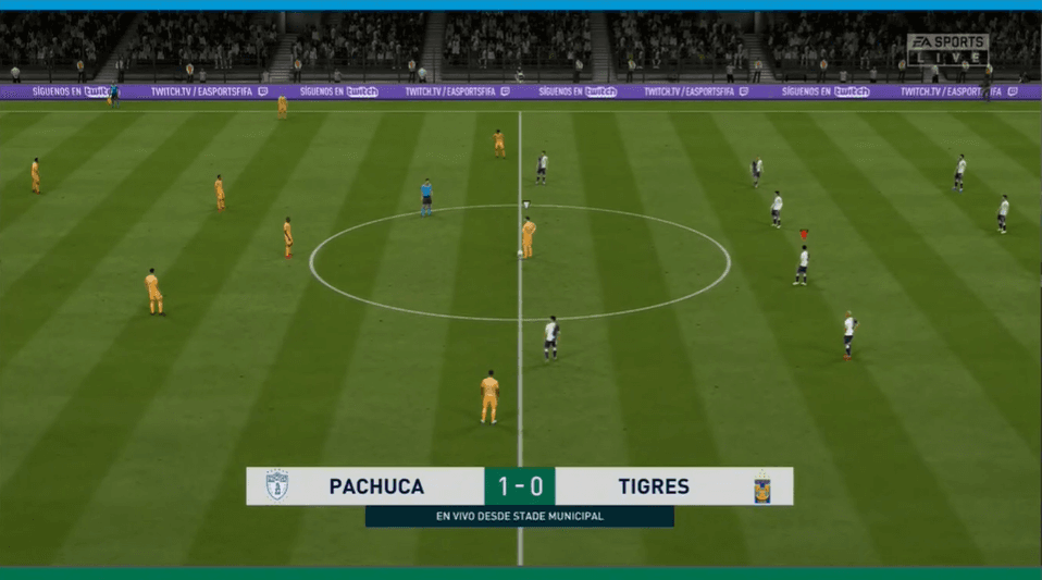 Cristian Souza dominó completamente el partido, guiando a la victoria a los Tuzos 2-0 ante los Tigres dirigidos por Quiñones en los controles de la eLiga Mx.