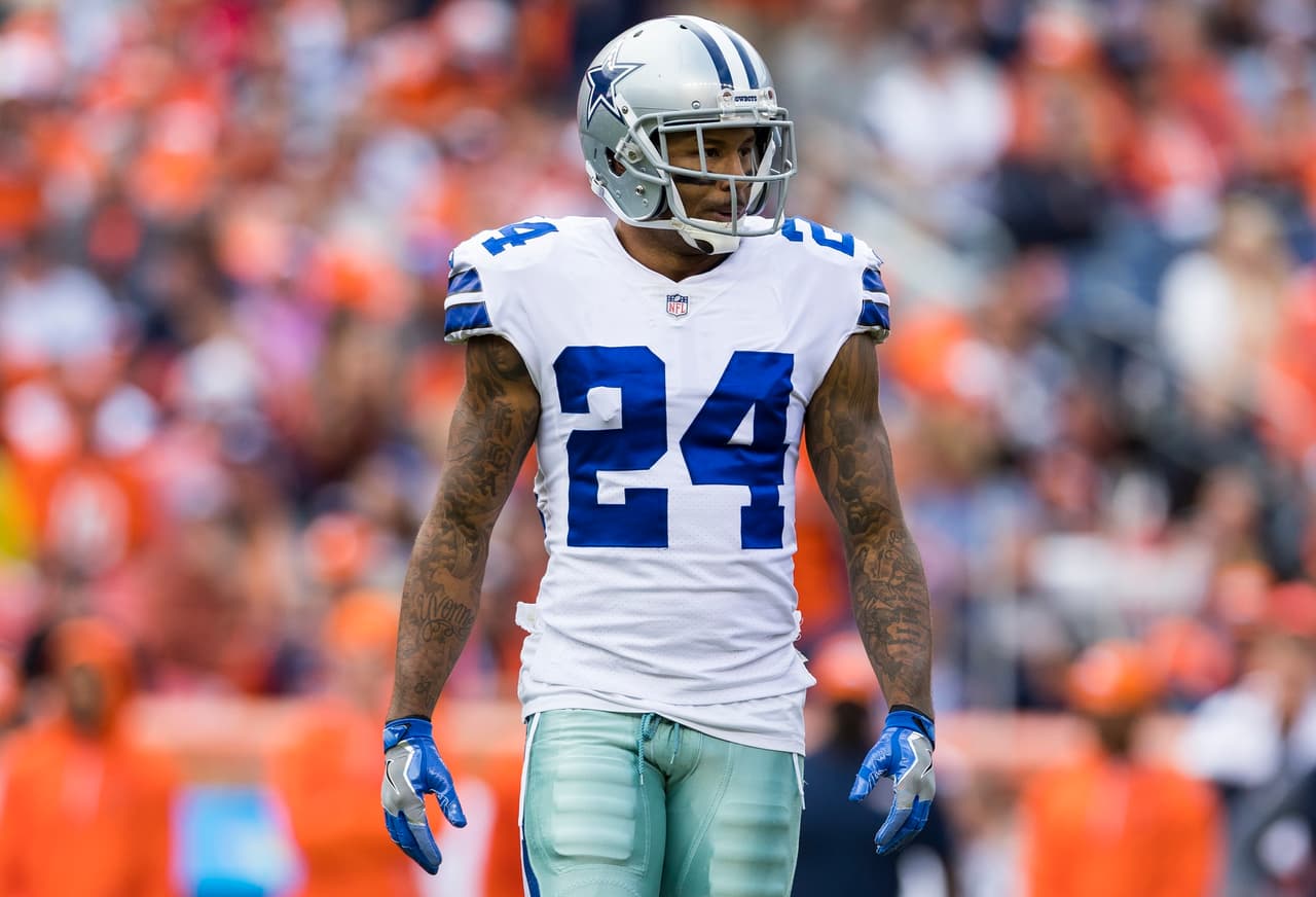 Dallas Cowboys cornerback Nolan Carroll (24) during an NFL regular season football game against the Denver Broncos on Sunday, Sept. 17, 2017 in Denver. The Broncos won, 42-17. (Ric Tapia via AP)