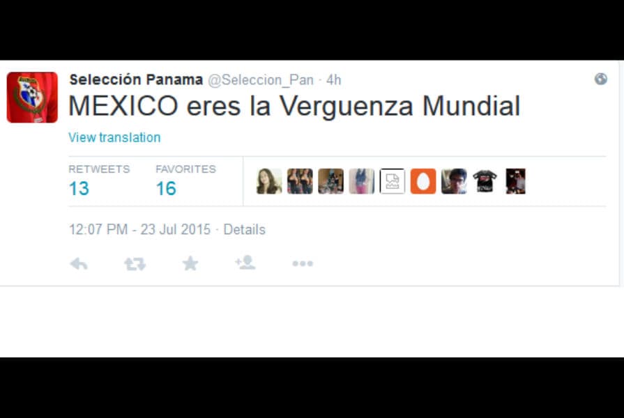Reacciones en Twitter México vs. Panamá
