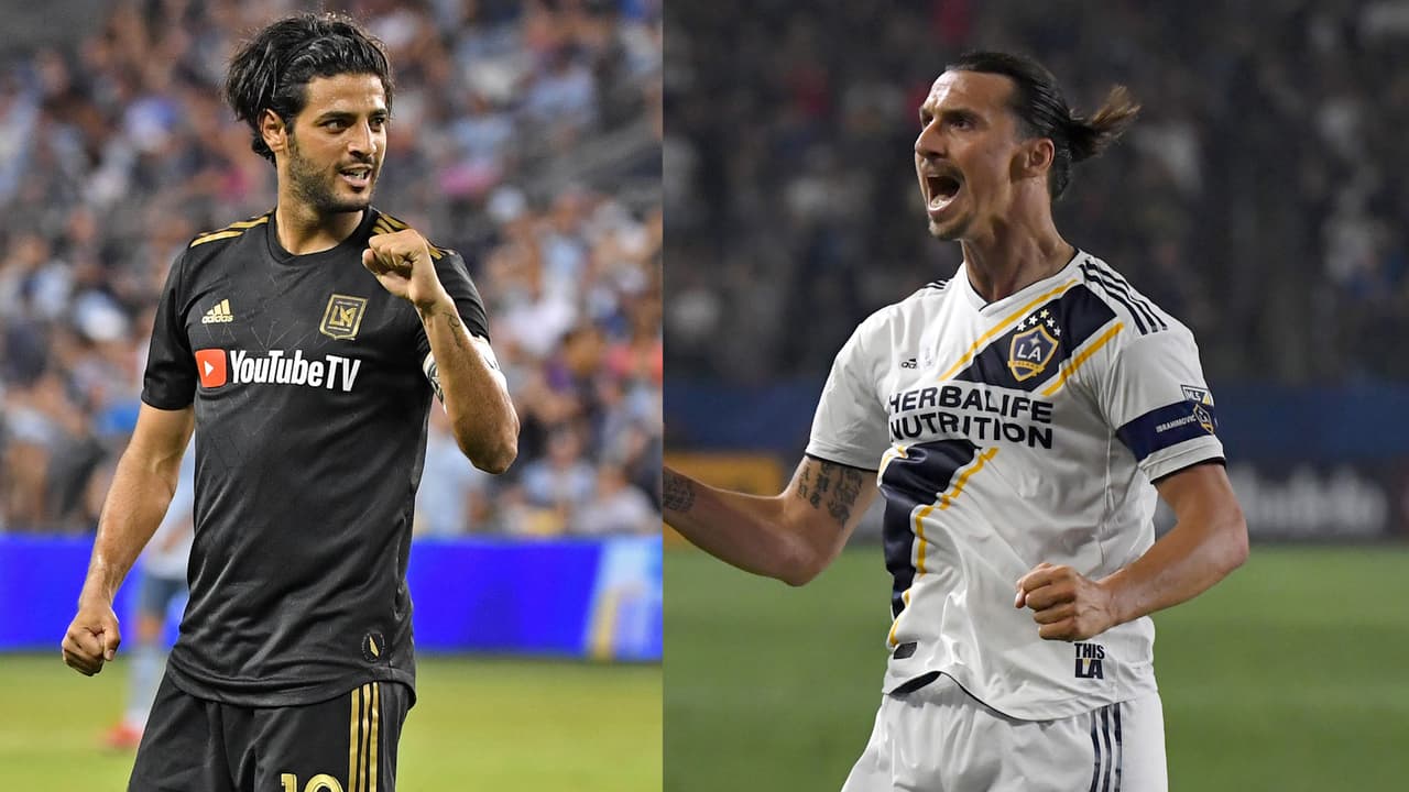 Vela y Zlatan no decepcionan en una intensa primera mitad del derbi de Los Angeles