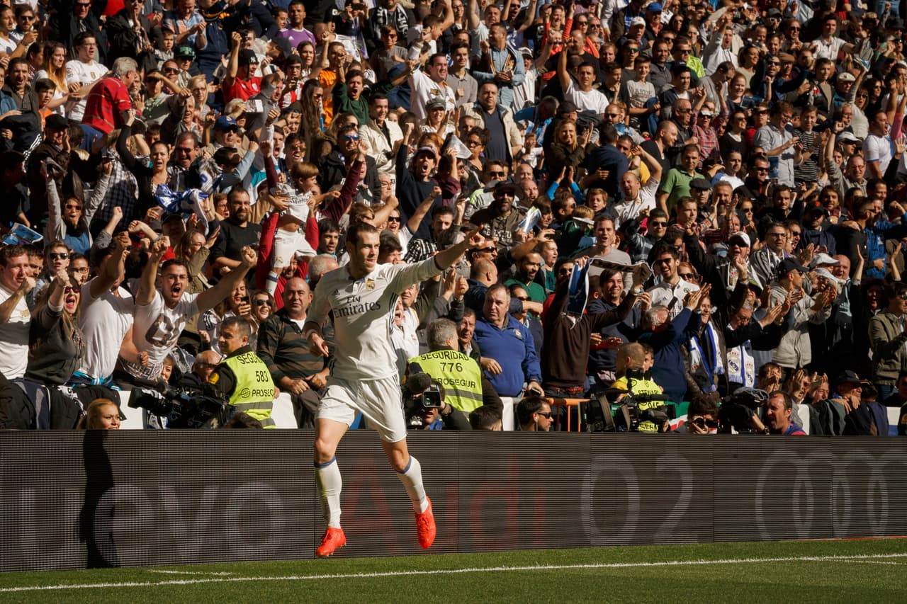 El galés despertó con su tanto a los 74.269 espectadores en el estadio Santiago Bernabéu, presentes para el partido de la fecha 11 de La Liga.