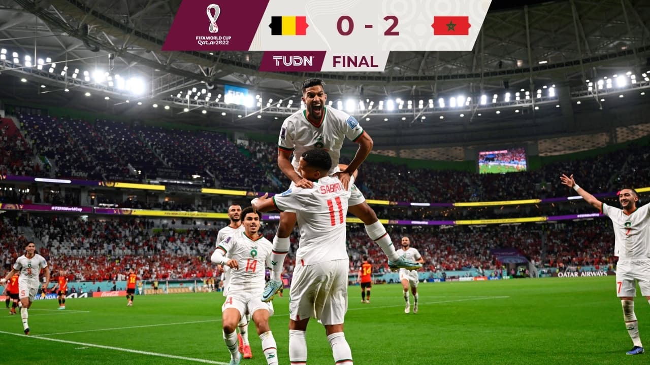¡Al diablo! Marruecos sorprende y vence 0-2 a Bélgica