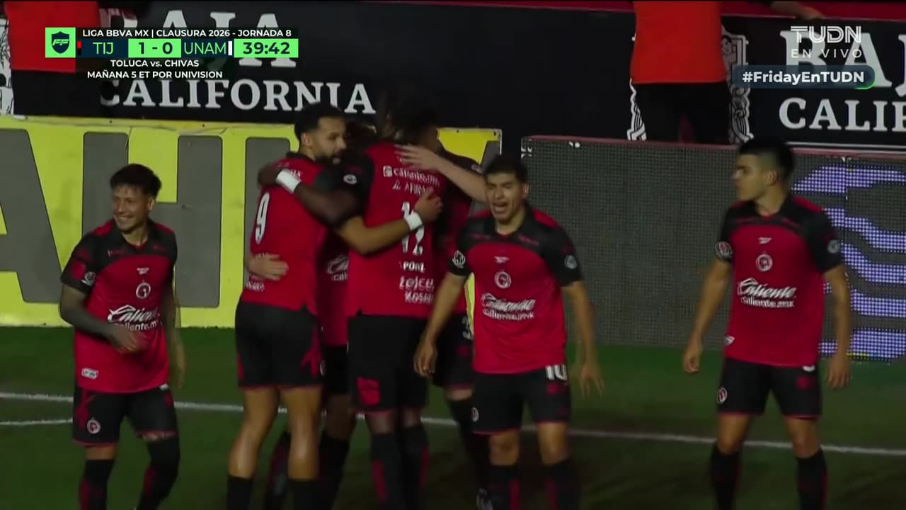 ¡Llegó el primero de Xolos! Ramiro Árciga marca con potente disparo desviado para el 1-0