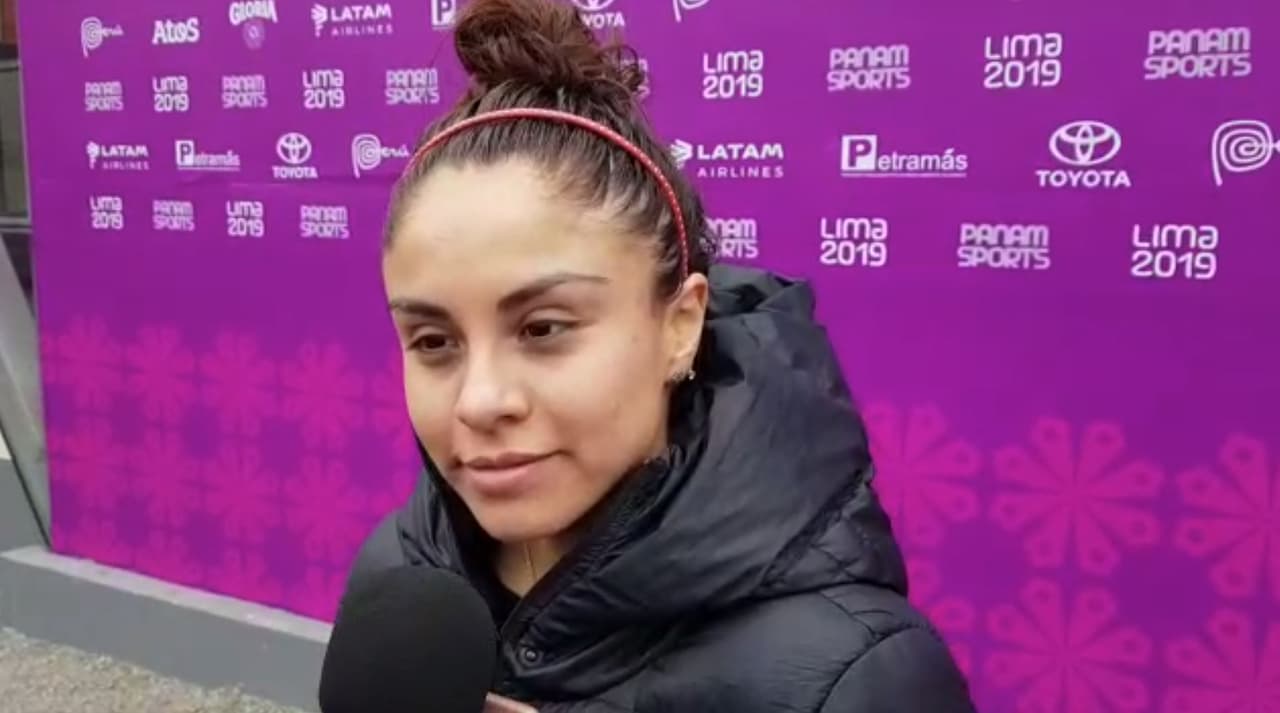 Paola Longoria habla al término de su partido donde su victoria le dio el pase a la final del Racquetbol en los Juegos Panamericanos de Lima 2019