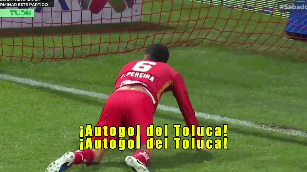 ¡Autogol del Toluca! Terrible error del conjunto de los Diablos