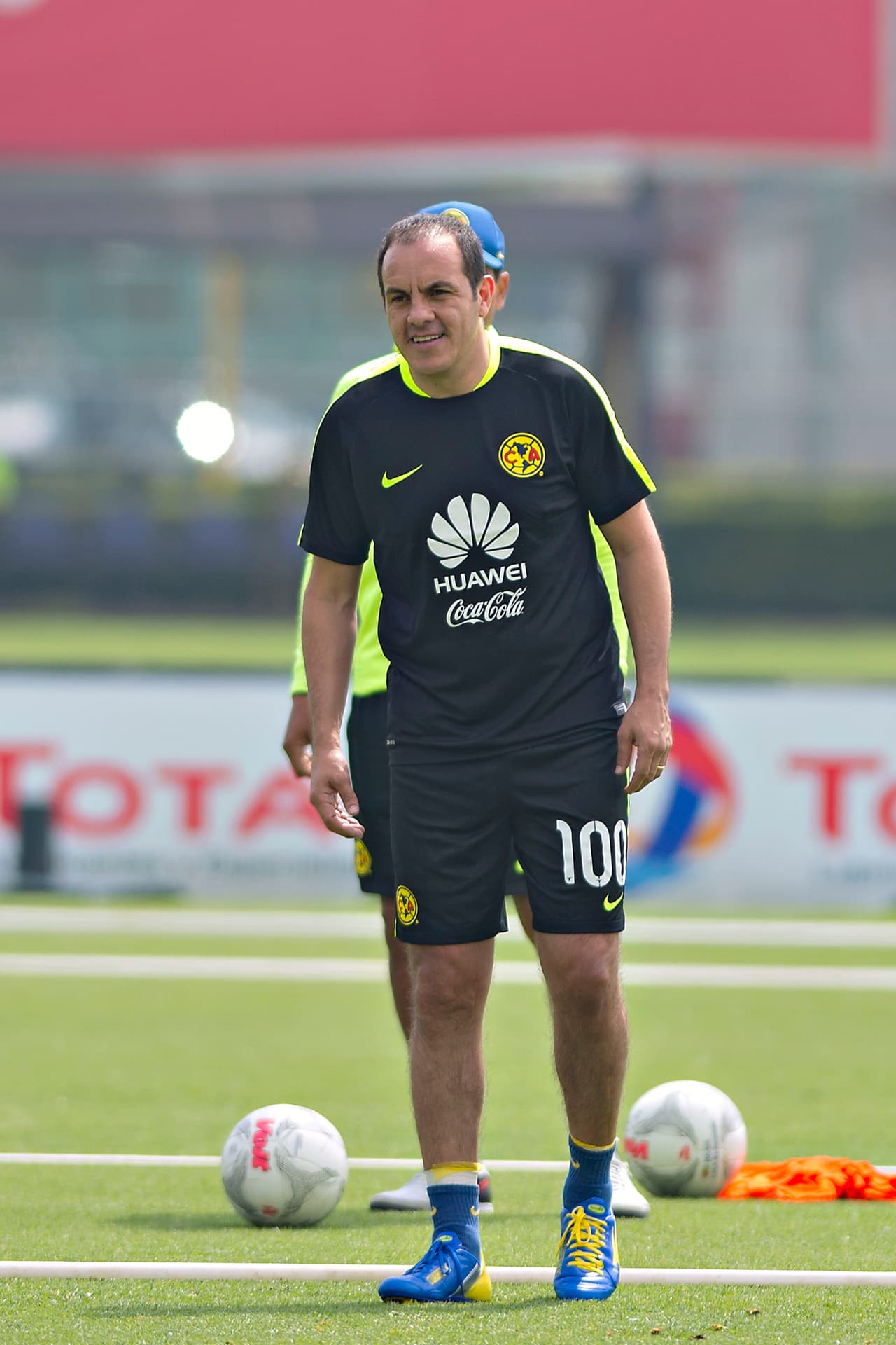 El 100 azulcrema estuvo muy animado durante todo el entrenamiento.