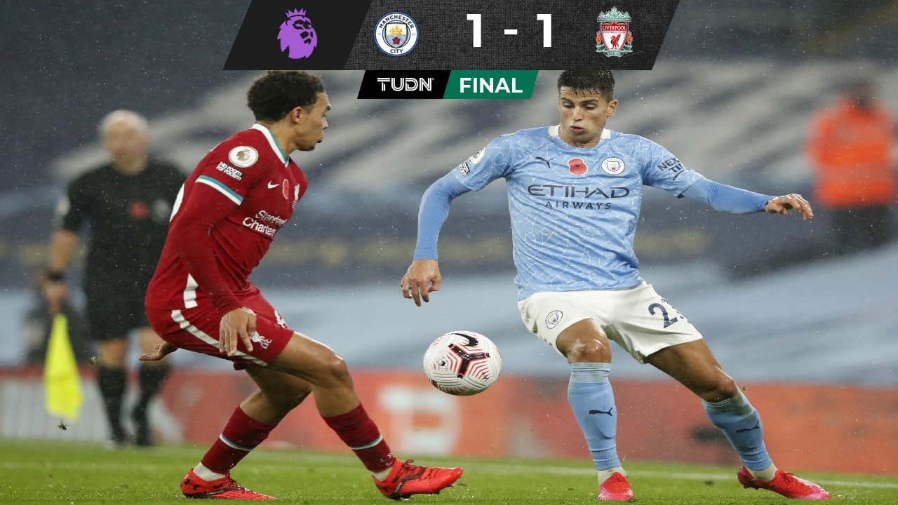 Manchester City no despega y divide puntos con el Liverpool 