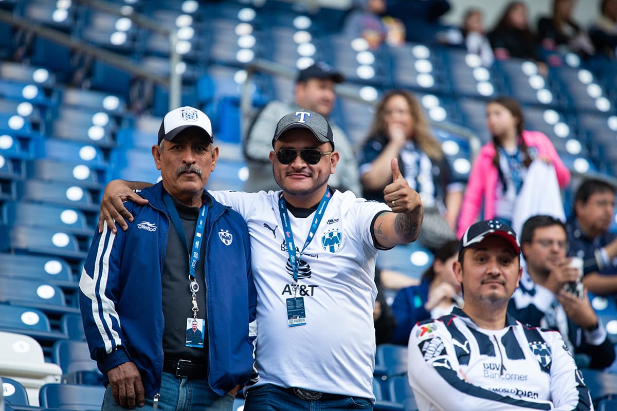 Los fanáticos de Rayados en el Estadio Bancomer para el juego contra Tuzos en la Jornada 1 del Clausura 2019.