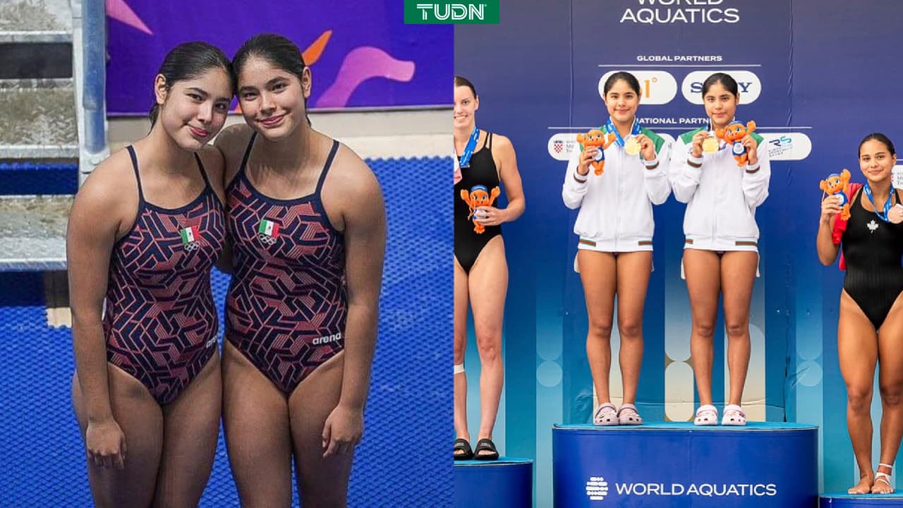 Gemelas mexicanas Lía y Mía Cueva ganan oro en Mundial de Clavados