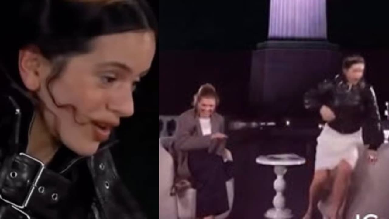 Video: Rosalía sale huyendo de cucaracha voladora en plena entrevista y así reacciona