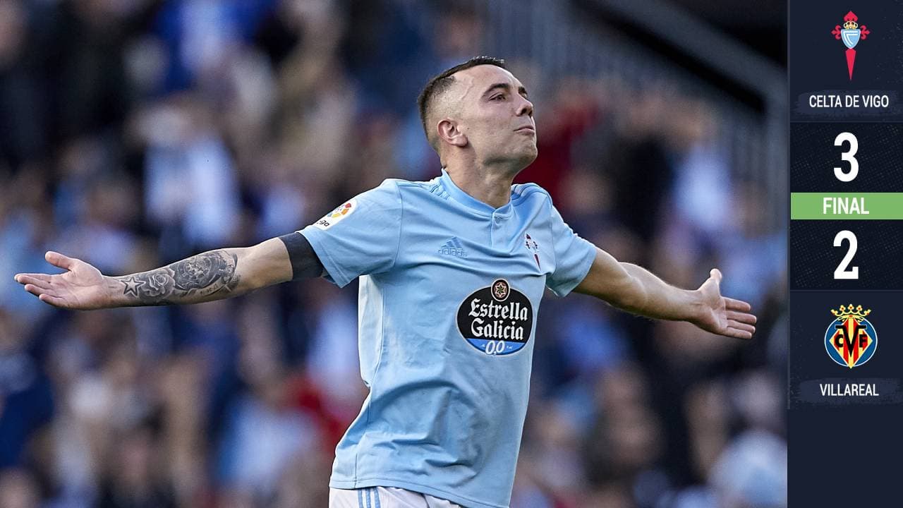 Iago Aspas fue el héroe del partido al hacer un doblete.