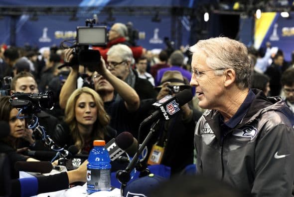 El estratega de los Seahawks, Pete Carroll.
