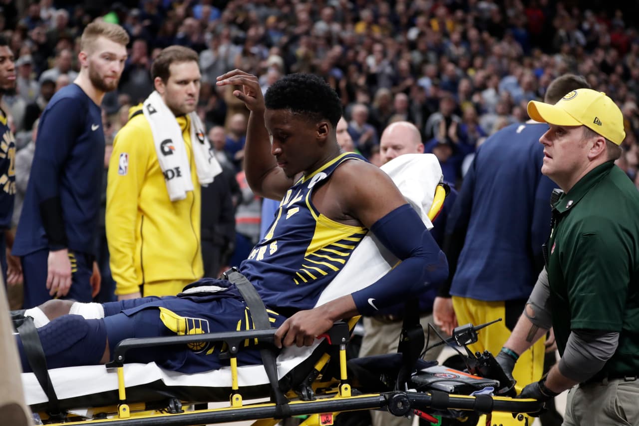 Victor Oladipo (Indiana Pacers): a comienzo de este 2019 el estelar jugador de Indianápolis sufrió la ruputura del tendón del cuádriceps en su pierna derecha. No jugará más en la temporada.