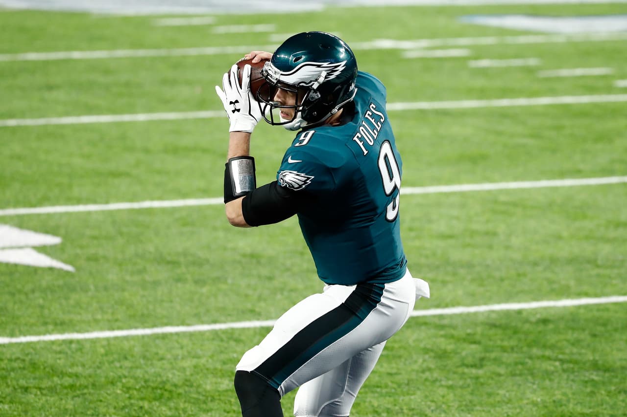 Así luce Nick Foles como receptor. Mérito adicional para los Eagles que intentaro esta jugada de engaño en cuarta oportunidad.