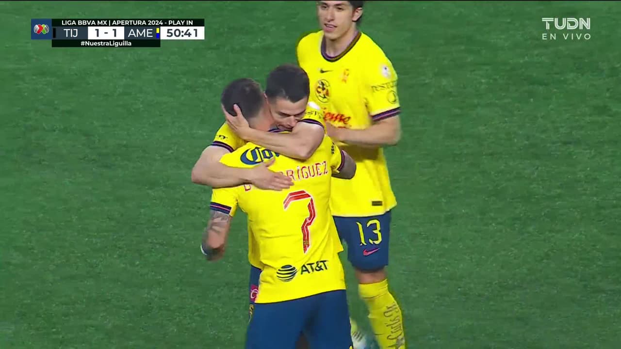 ¡Gol del América! Fidalgo asiste para Brian y se empata el partido
