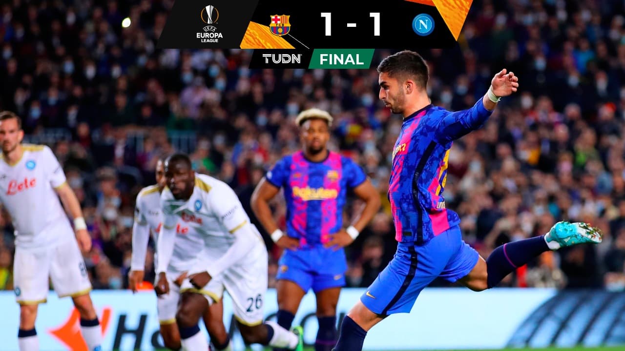 Barcelona regresa a Europa League con empate ante Napoli