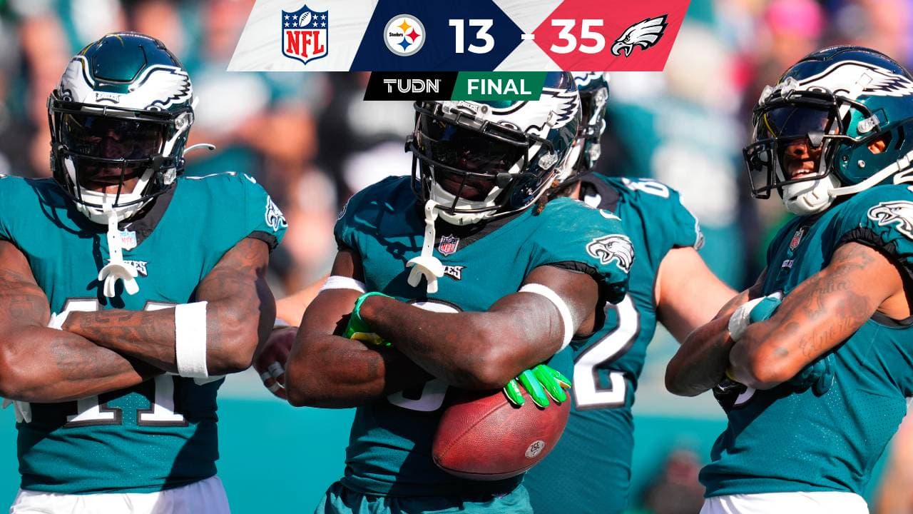 Imponentes Eagles destrozan a Steelers y no pierden