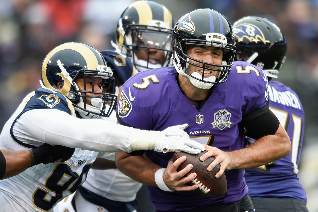 Los Baltimore Ravens vencieron 16 - 13 a St. Louis, en dramática victoria y dolora victoria donde perdieron a Joe Flacco y Justin Forsett por lesiones.