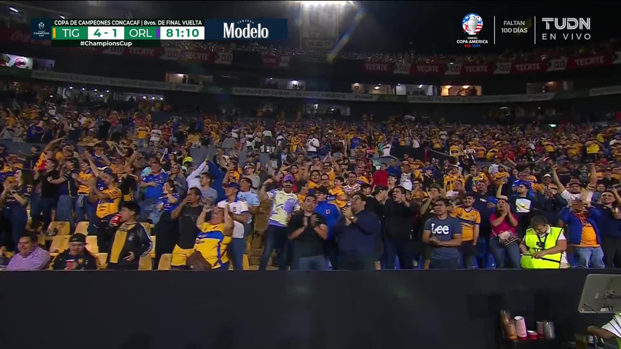 ¡GOL!  anota para Tigres. Sebastián Córdova