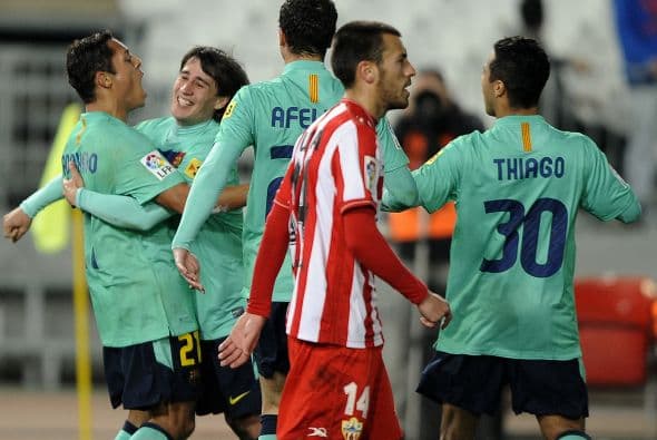 Se podía ver en los jugadores del Almería la desilusión.