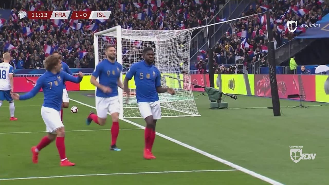 Mbappé, un centro y gol de Francia