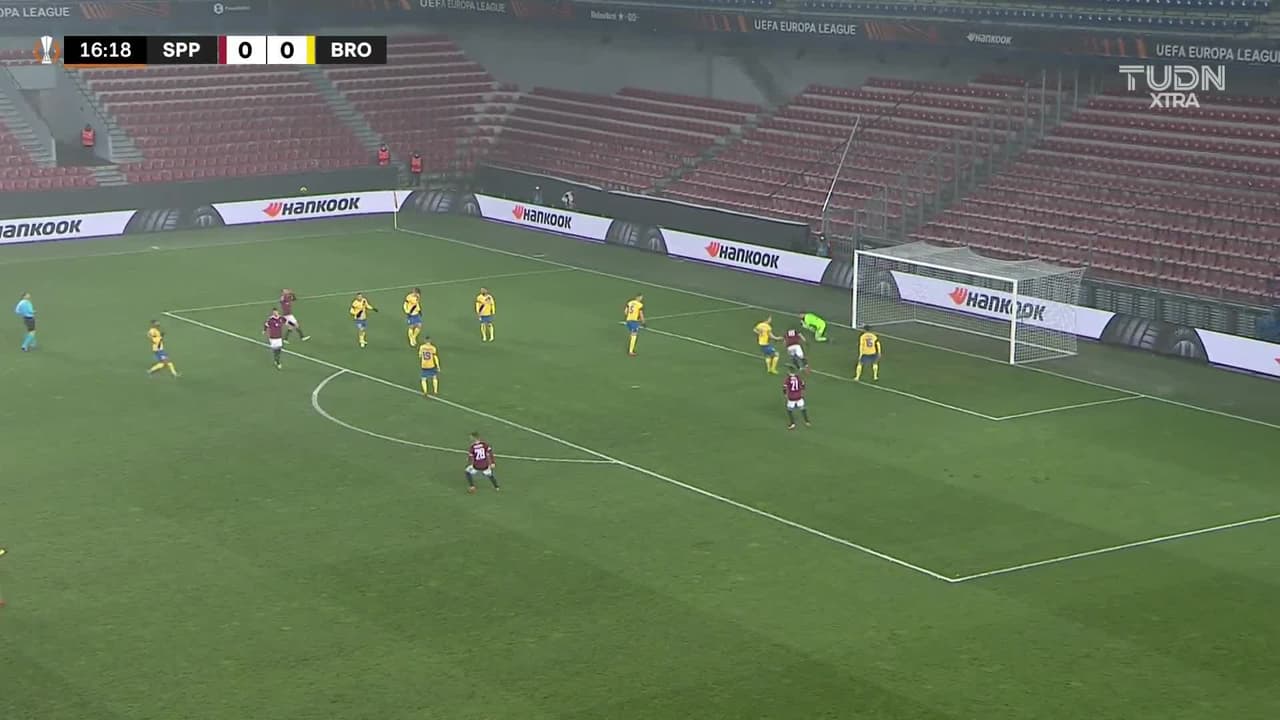 ¡TIRO ATAJADO! disparo por Lukás Haraslín.