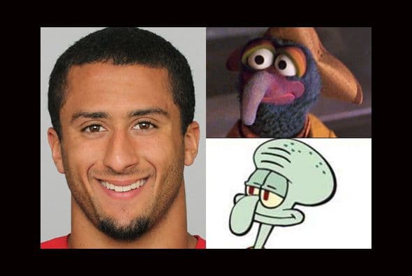 Colin Kaepernick tendría dos opciones para disfraz, podría ser de Gonzo para acompañar a sus compañeros o al polémico Calamardo. (Foto: Twitter)