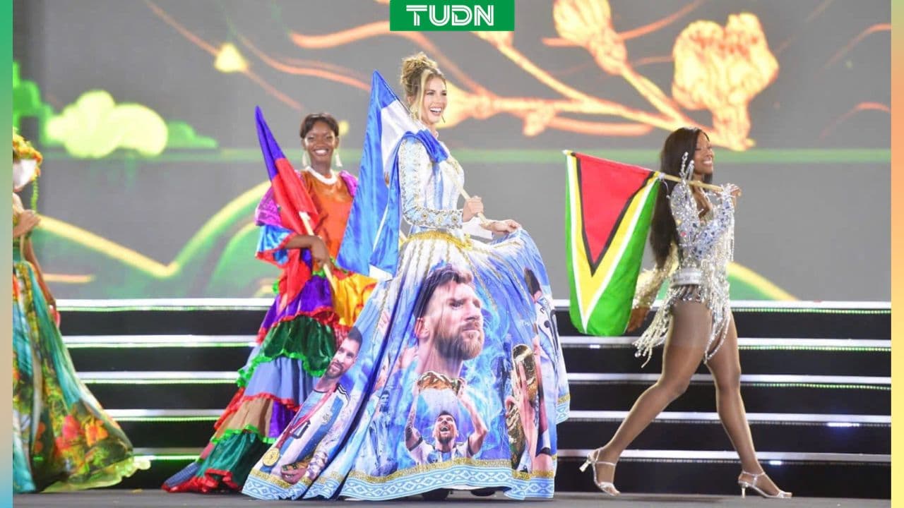 Vestido de Messi se lleva los reflectores en desfile de Miss Mundo 2026