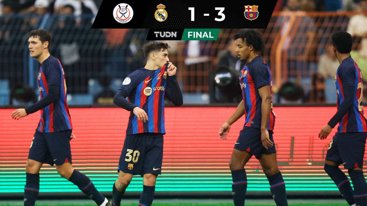 Con un Gavi pletórico, el Barcelona vence al Madrid y es campeón de la Supercopa de España