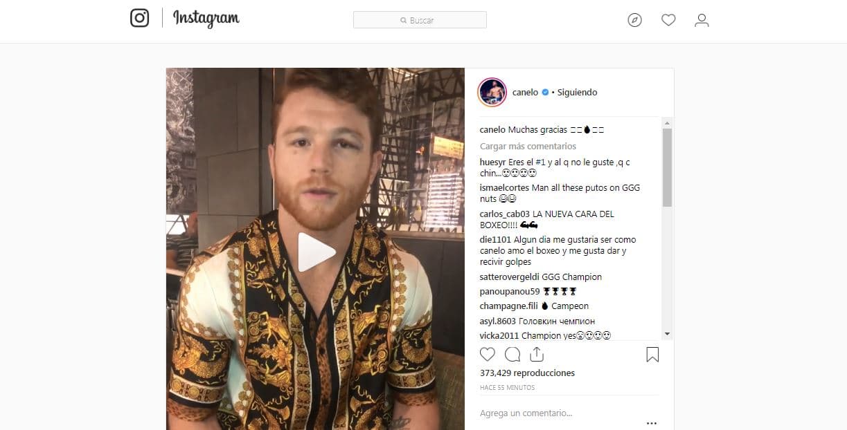 Canelo agradece en redes a sus fanáticos por el apoyo tras convertirse en campeón mundial