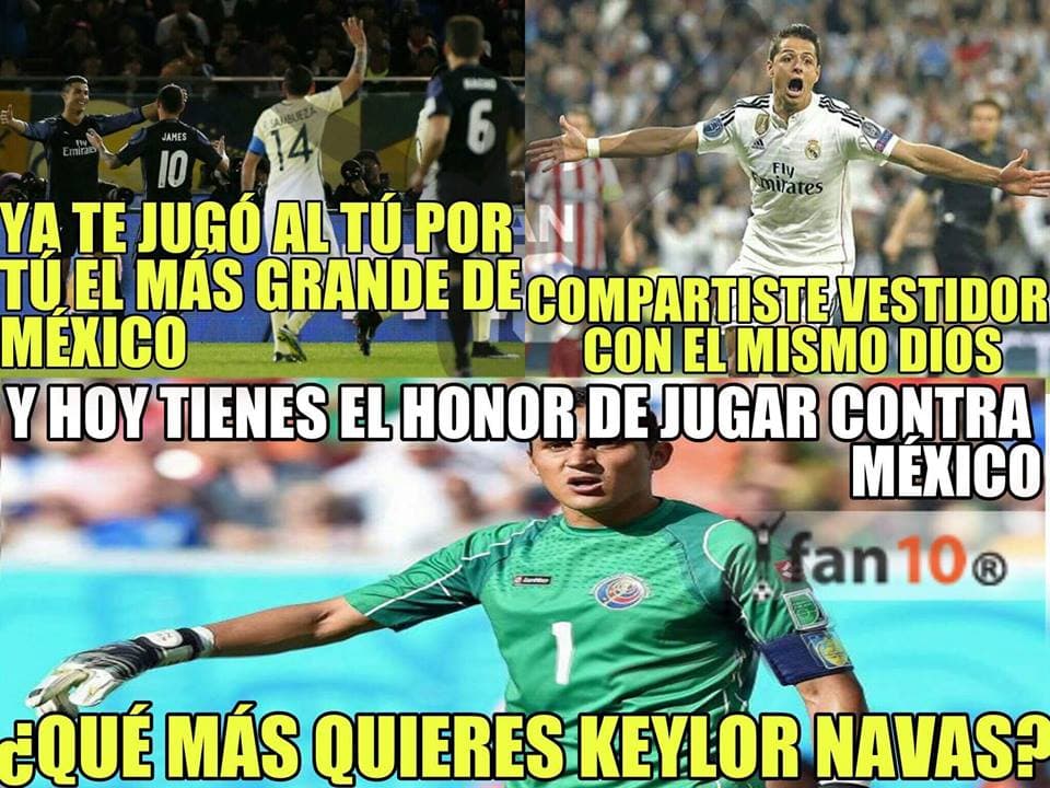 Keylor Navas, Memo Ochoa, Chicharito y el empate de último minuto son los protagonistas de los memes del empate entre Costa Rica y México