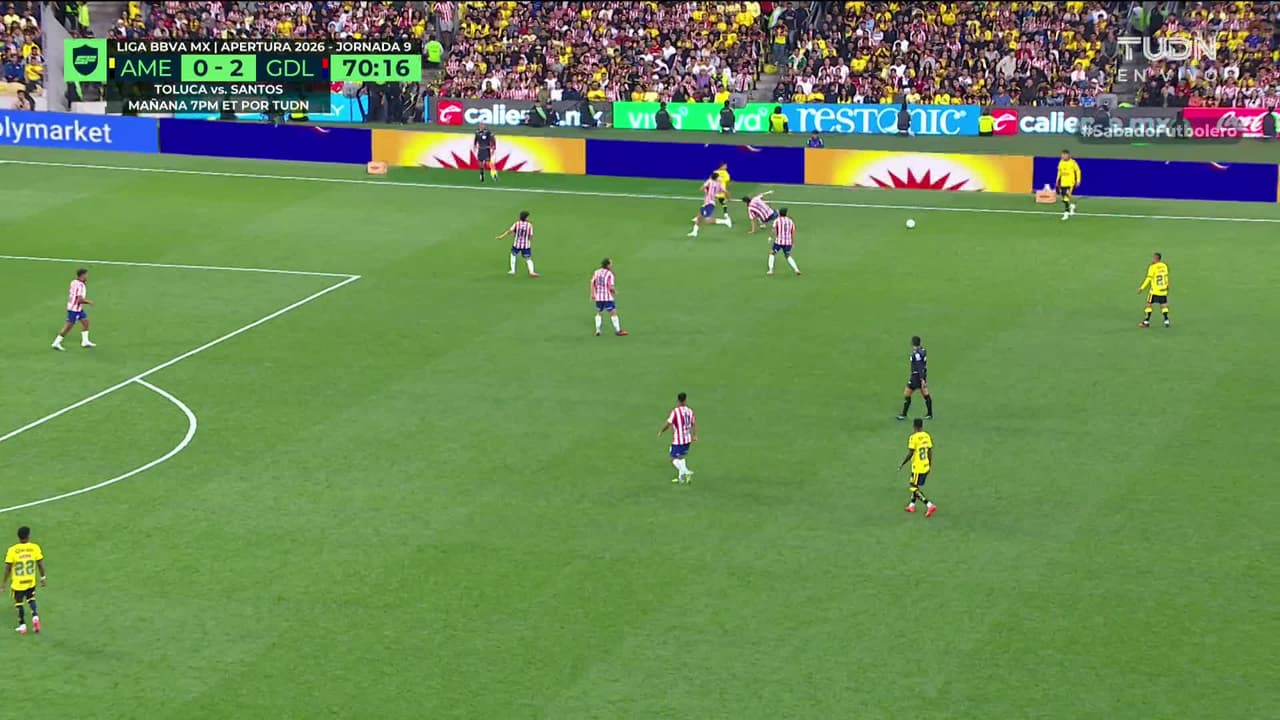 ¡GOL!  anota para América. Miguel Borja
