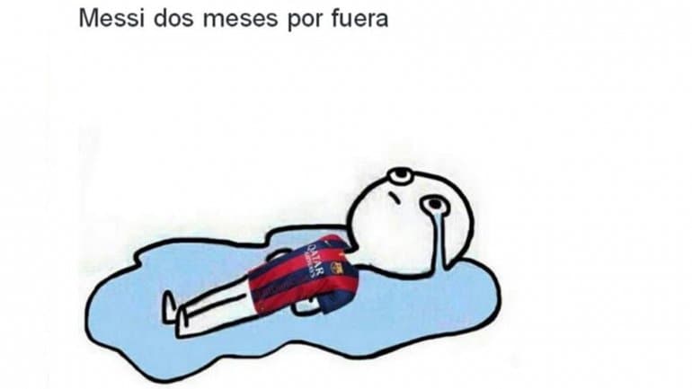 Lionel Messi se lesionó pero las redes sociales lo tomaron con humor