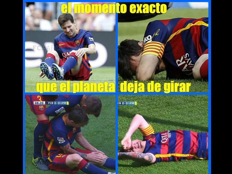 Lionel Messi se lesionó pero las redes sociales lo tomaron con humor