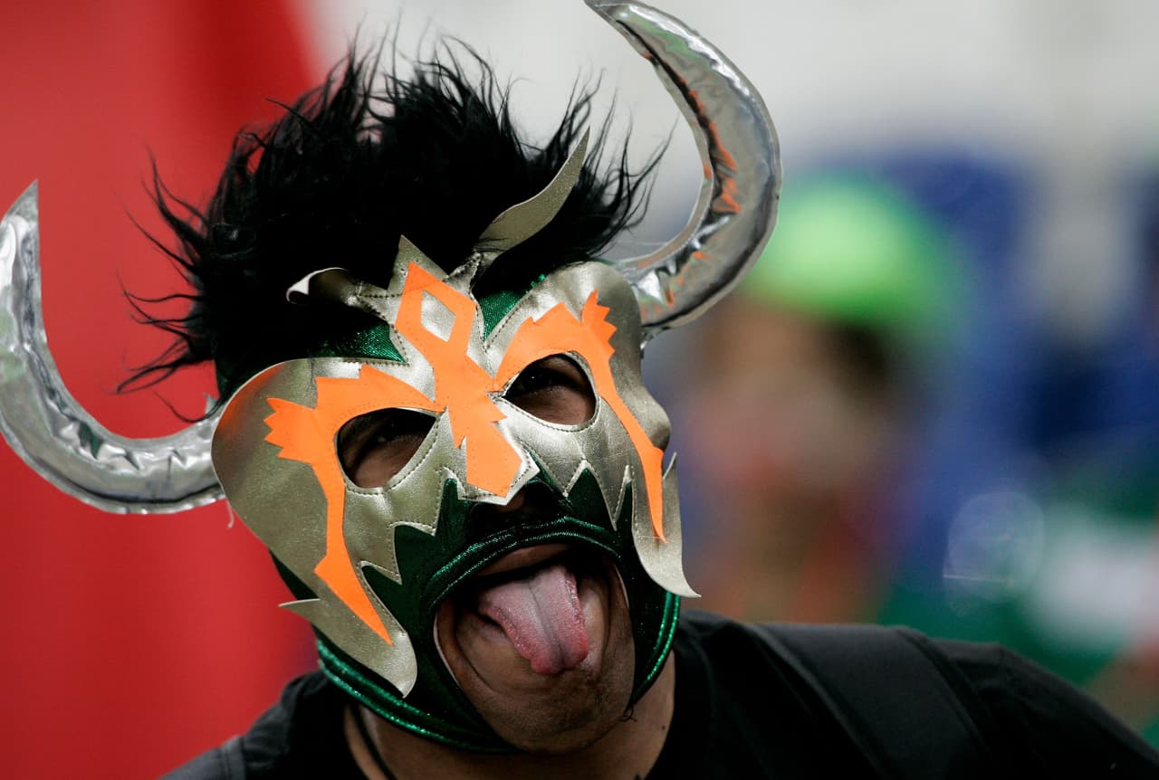 Las máscaras son un atuendo típico en los fanáticos mexicanos en los Mundiales de fútbol, pero en Rusia 2018 fueron prohibidas. Acá algunas de las que han pasado en medio del apoyo de los hinchas.