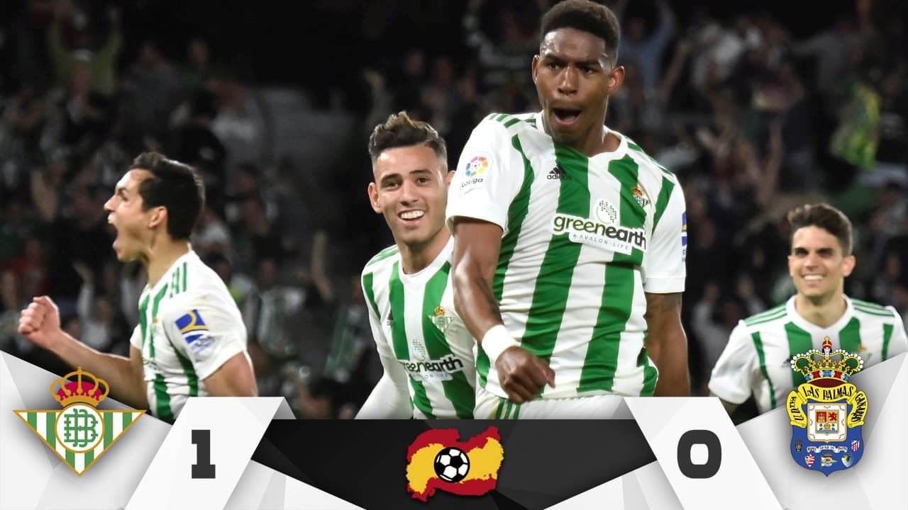Betis venció de último minuto a Las Palmas