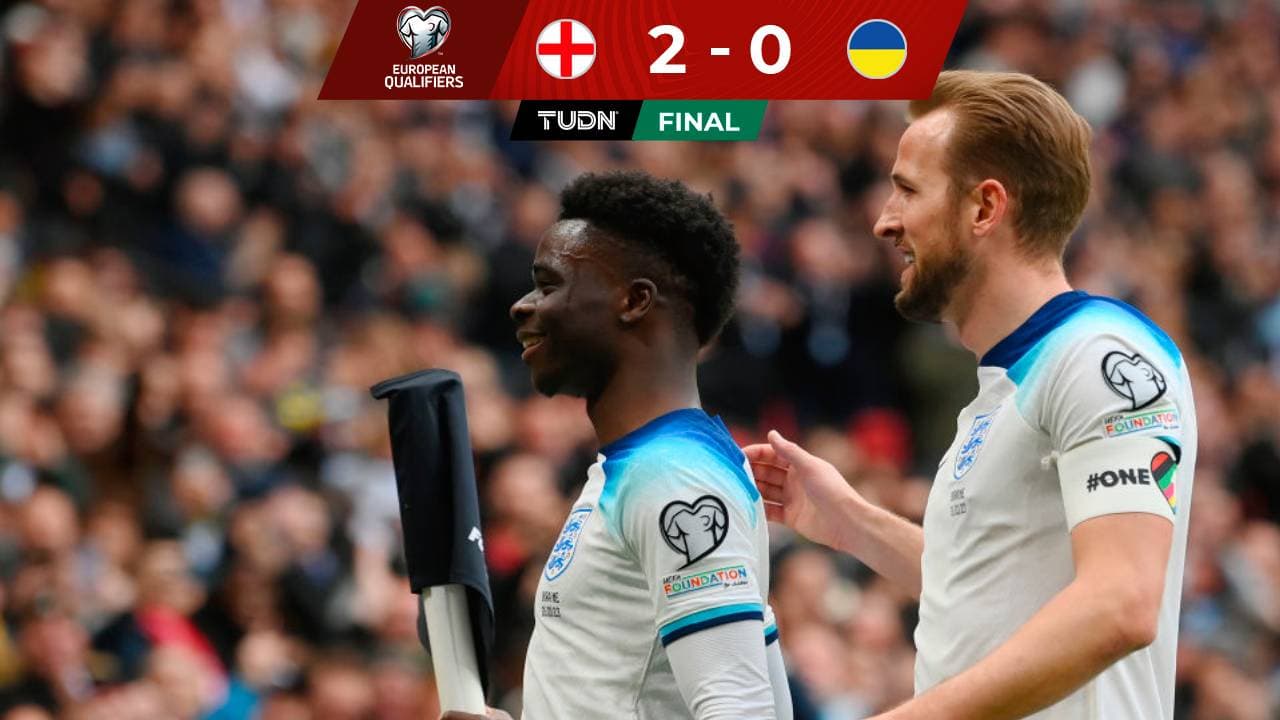 Inglaterra venció a Ucrania gracias a los goles de Harry Kane y Bukayo Saka