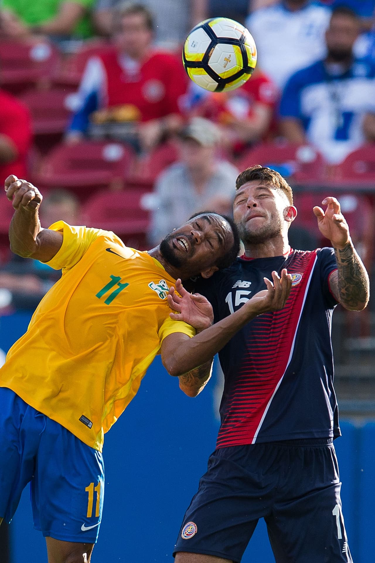 La posesión del balón estuvo en favor de la selección de Guayana quienes lo controlaron en un 54%.