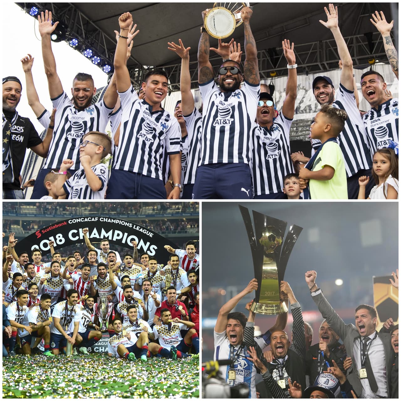 Los tres de Concacaf serían: Pachuca 2016-17, Guadalajara 2018 y Monterrey 2019.