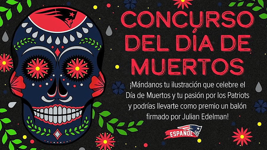 Otro equipo que le tiene bastante cariño a México son los New England Patriots. Aquí inclusive, con motivo del Día de los Muertos, lanzando un concurso.