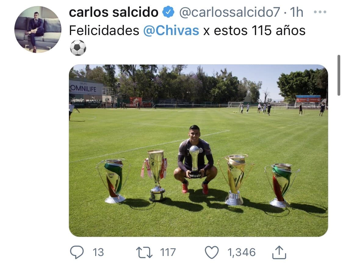 Llueven felicitaciones a Chivas por su cumpleaños número 115.