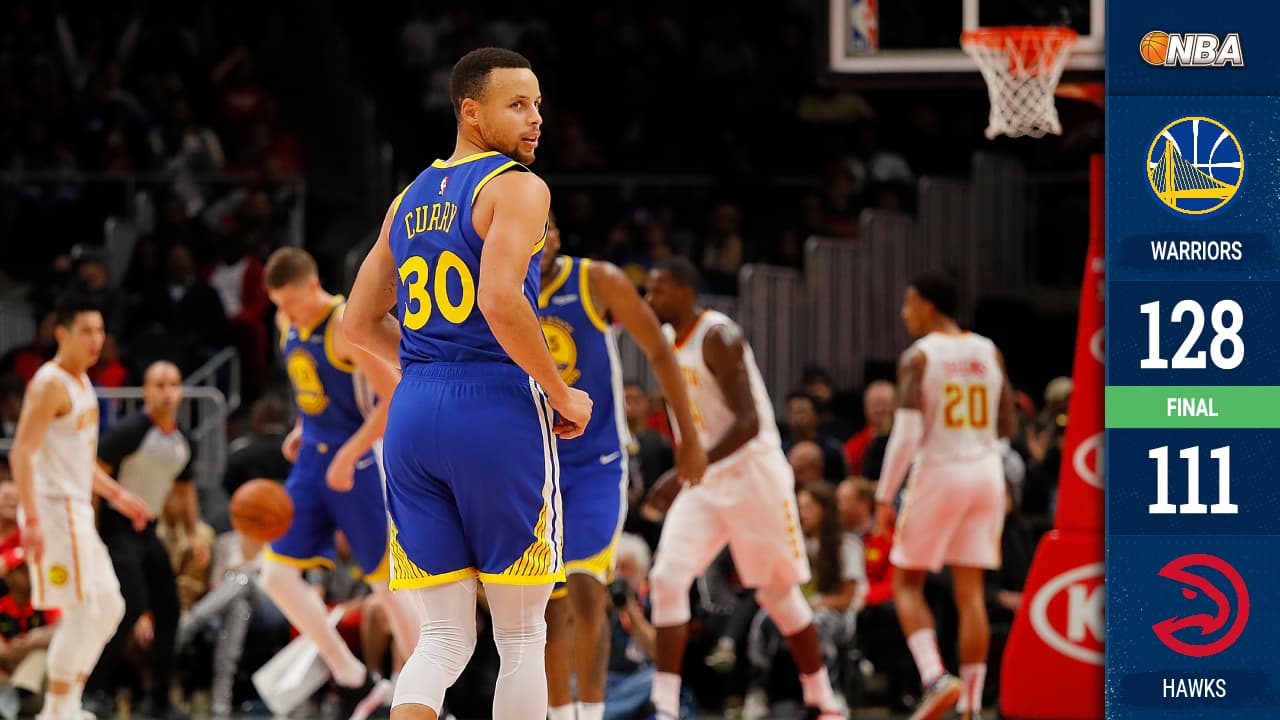 Warriors vuelven al triunfo sobre Atlanta de la mano de Steph Curry 